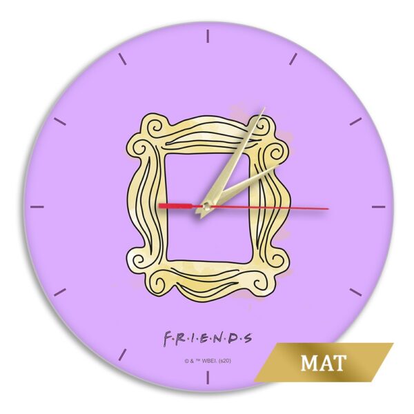 Matt Wall Clock Friends 006 purple