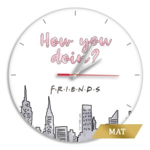 Matt Wall Clock Friends 009 white