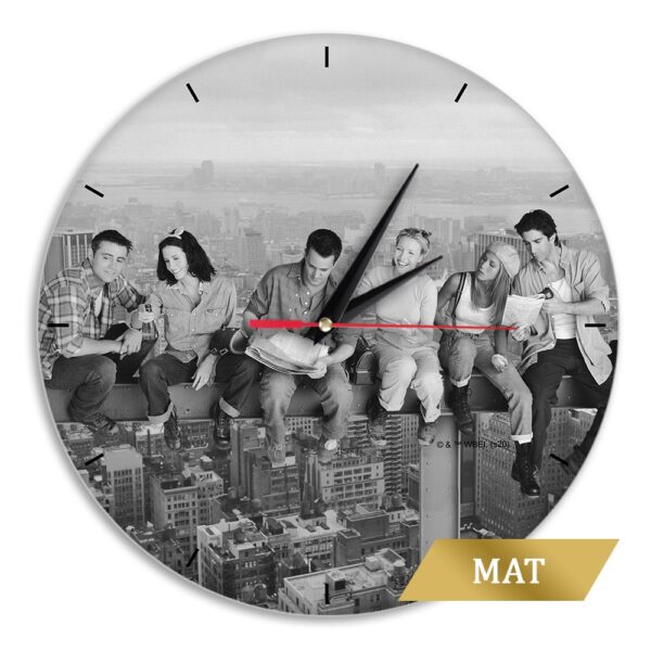 Matt Wall Clock Friends 016 gray