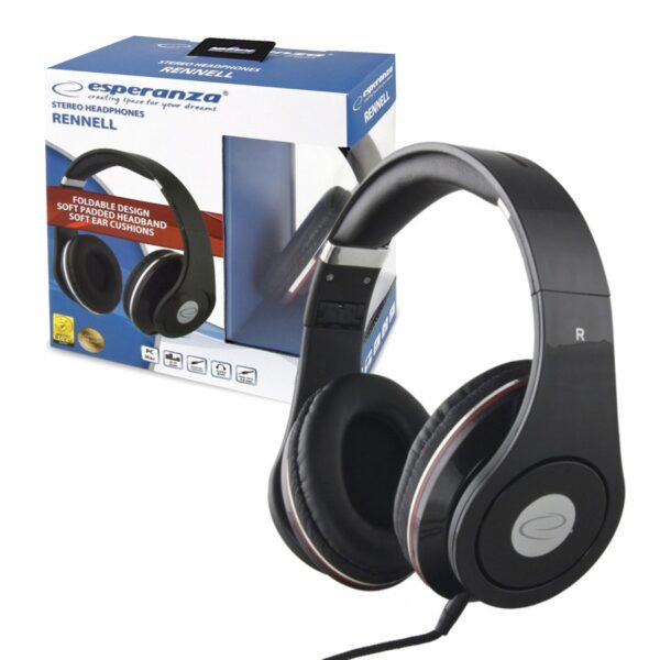 HEADSET AUDIO ESPERANZA EH141K RENELL BLACK 5901299903841