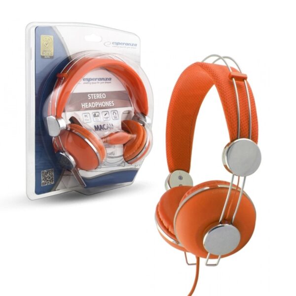 HEADSET AUDIO ESPERANZA EH149O MACAU ORANGE 5901299908051