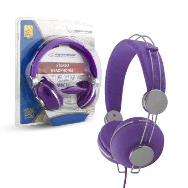 HEADSET AUDIO ESPERANZA EH149V MACAU PURPLE 5901299908068