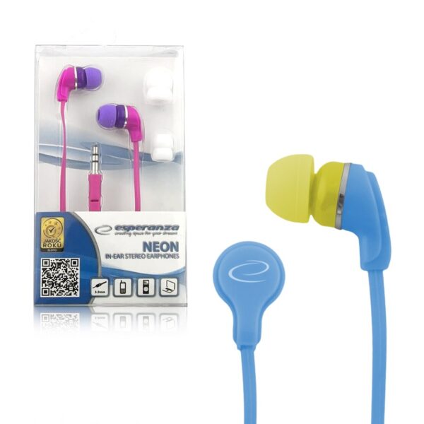 EARPHONES ESPERANZA NEON EH147T TURQUOISE 5901299904947