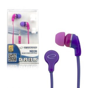 EARPHONES ESPERANZA NEON EH147V PURPLE 5901299904961