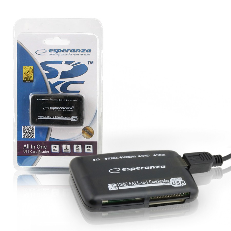 CARD READER ESPERANZA ALL IN ONE EA117 USB 5905784768618