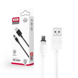 Cable USB XO magnetic NB187 Lightning 1.0m 2.1A white 6920680879649