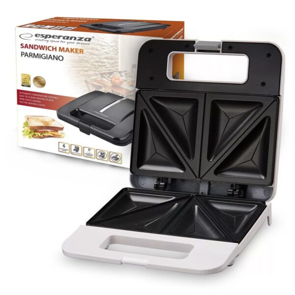 SANDWICH MAKER ESPERANZA PARMIGIANO 1000W WHITE 5901299955239