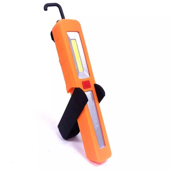 Flashlight COB+LED with magnet orange