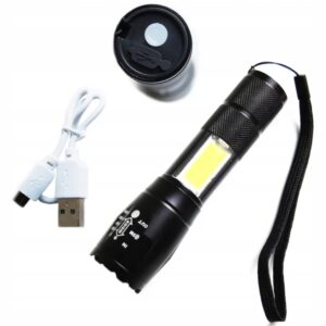 Flashlight XPE + COB ZOOM pocket