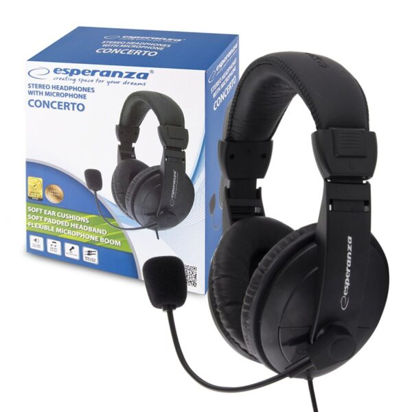 HEADSET WITH MICROPHONE ESPERANZA EH103 CONCERTO 5905784767864