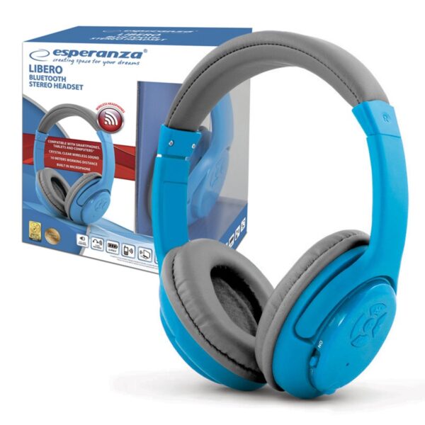 HEADSET BLUETOOTH 3.0 ESPERANZA EH163B LIBERO BLUE 5901299909980