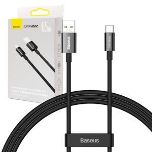 Cable USB Baseus Superior Series SUPERVOOC USB-A USB-C 65W 1m black 6932172612917