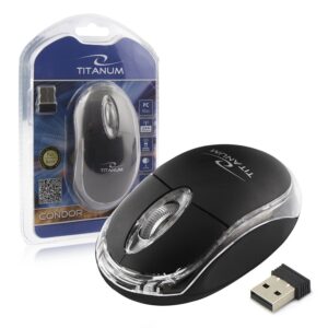 WIRELESS MOUSE 2.4GHZ 3D OPTICAL USB TITANUM TM120K CONDOR BLACK 5901299926123