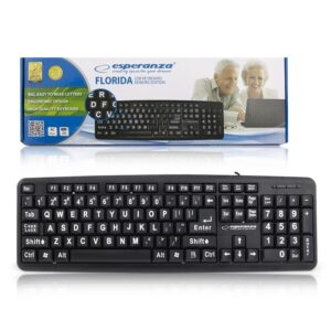 KEYBOARD WIRED BIG LETTERS ESPERANZA EK129 FLORIDA 5901299909119