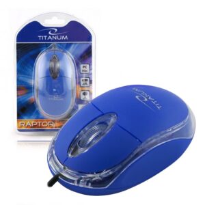 WIRED MOUSE 3D OPTICAL USB TITANUM TM102B RAPTOR BLUE 5901299901632