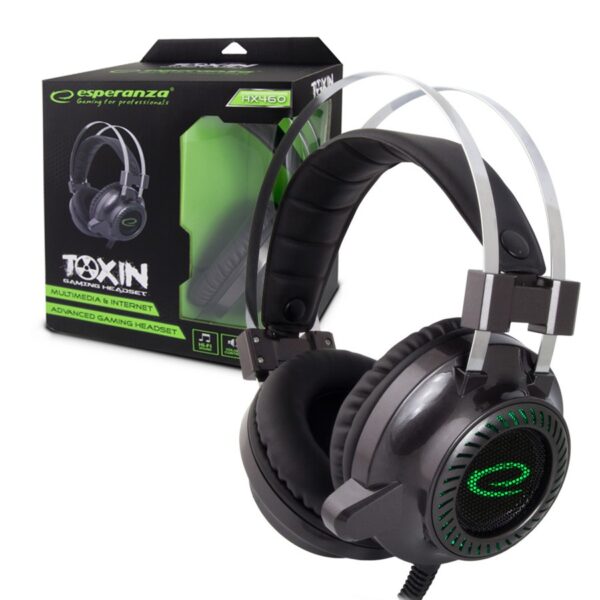 HEADSET GAMING WITH MICROPHONE ESPERANZA EGH460 TOXIN 5901299943427