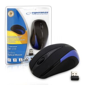 WIRELESS MOUSE 2.4GHZ 3D OPTICAL USB ESPERANZA EM101B ANTARES BLUE 5905784767000