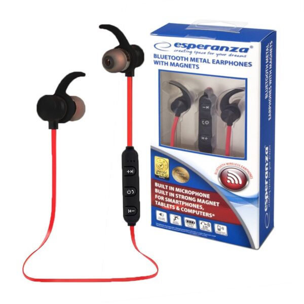 EARPHONES BLUETOOTH METAL ESPERANZA EH186K BLACK 5901299941317