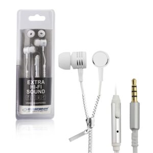 EARPHONES GAMING WITH MICROPHONE ESPERANZA EH161W ZIPPER WHITE 5901299909560