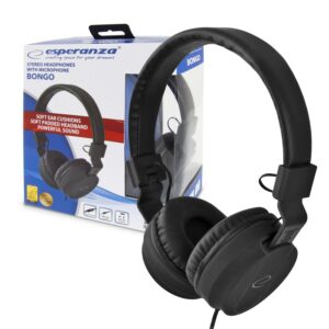 HEADSET WITH MICROPHONE ESPERANZA EH212K BONGO 5901299942543