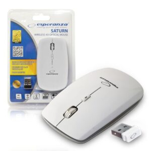 WIRELESS MOUSE 2.4GHZ 4D OPTICAL USB ESPERANZA EM120W SATURN WHITE 5905784769462