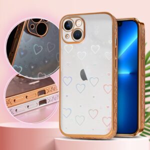 Back Case Heart iPhone 13 Pro (6.1') gold 5900495053015