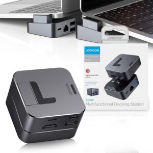 Adapter Joyroom HUB Type C - USB 3.0/ RJ45/ HDMI/ Type C/ Thunderbolt to MacBook Pro (S-H121 Gray) gray 6941237148438