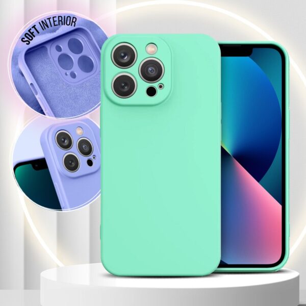 BACK CASE SILICON iPhone 13 Pro Max mint 9145576262474