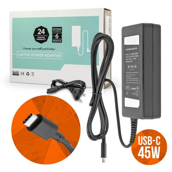 Universal Power Supply 45W USB typ-C USB-C (black) MacBook Air/MacBook Air 13/Nintendo Switch ZZ/USBC45WB 5903050373306