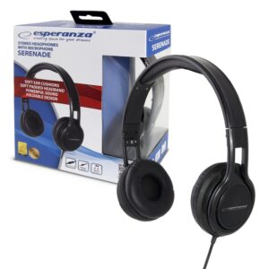 HEADSET WITH MICROPHONE ESPERANZA EH211K SERENADE 5901299942536