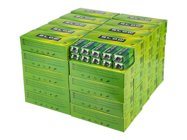 Batteries BLOW SUPER HEAVY DUTY 9V 6F22 500pcs