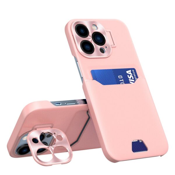 BACK CASE HIGH QUALITY Leather Stand 14 Pro Max pink 9145576269732