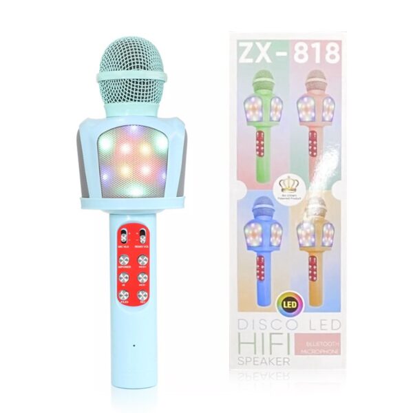 BLUETOOTH KARAOKE MICROPHONE ZX-818 BLUE