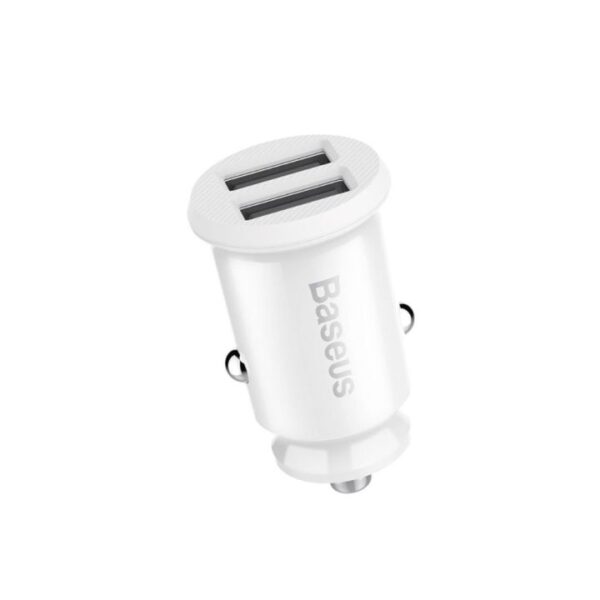 Car charger BaseusGrain 2x USB 3.1A CCALL-ML02 white 6953156276529