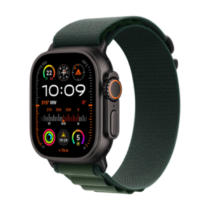 Watch Apple Watch Ultra 2 Black LTE 49mm Titanium Case with Alpine Loop L - Dark Green