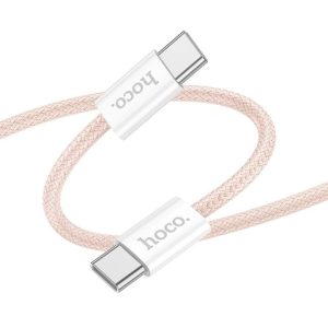 Cable HOCO Type C /Type C 3A 60W X104 1 m pink 6942007616898