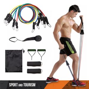 5 resistance bands set expander from 4.6 kg to 22.7 kg