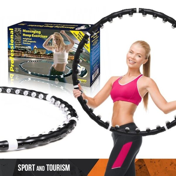 Massaging hoop exerciser