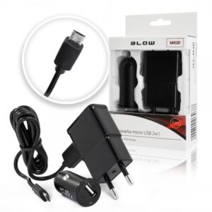 TRAVEL CHARGER BLOW + CAR CHARGER 1A + MICRO USB CABLE MI02