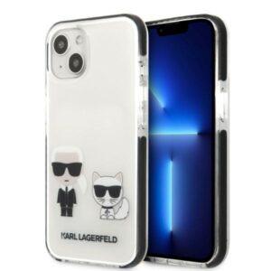 Karl Lagerfeld iPhone 13 Mini KLHCP13STPEKCW hard case Iconic Karl & Choupette black 3666339048600