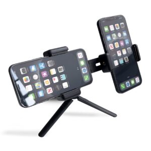 Double adjustable smartphone holder with tripod black 9145576245972