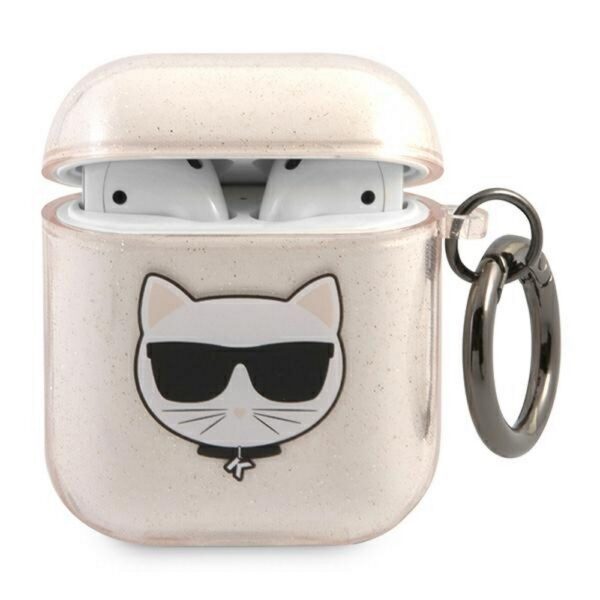 Case Karl Lagerfeld Airpods KLA2UCHGD Glitter Choupette gold 3666339009199