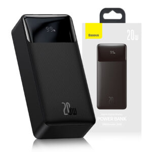 Power bank Baseus Bipow quick charge 30000mAh 20W + cable USB-A - Micro USB 0.25m (PPBD050401) black 6932172618278