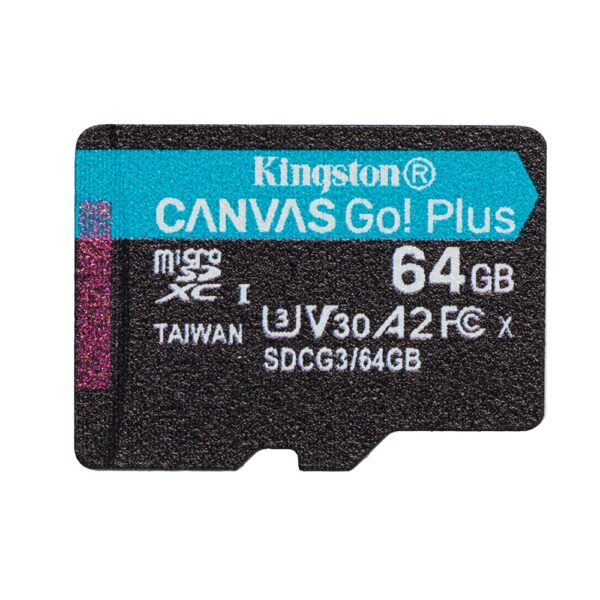 Memory Card Kingston micro SDXC Canvas Go! Plus 64GB class 10 UHS-I 170 MB/s 740617301175