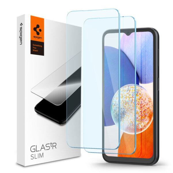 TEMPERED GLASS SPIGEN GLAS.TR SLIM 2-PACK GALAXY A14 5G CLEAR 8809896743266