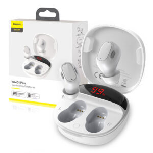 Bluetooth headphones Baseus WM01 Plus TWS 5.0 (NGWM01P-02) white 6953156224421