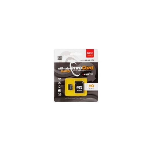 Memory Card IMRO MicroSDHC 32GB class 10 UHS-3 + adapter 5902768015584