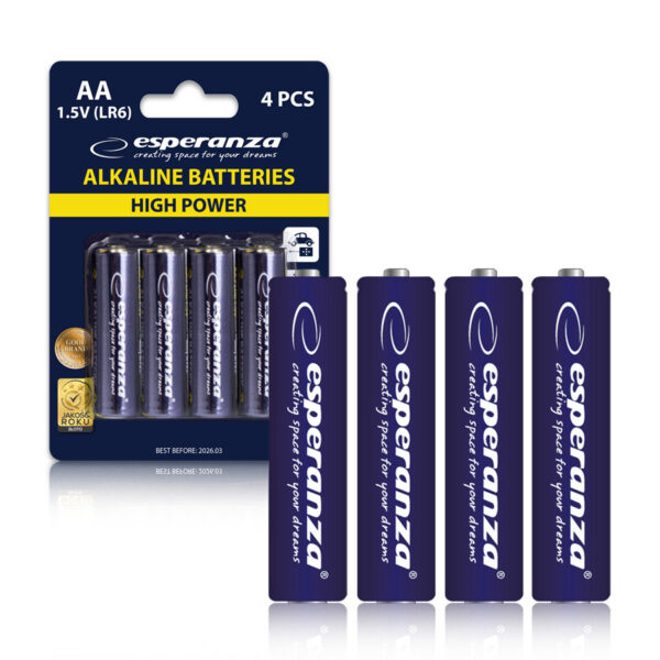 ALKALINE BATTERY AA ESPERANZA 4PCS 5901299945254