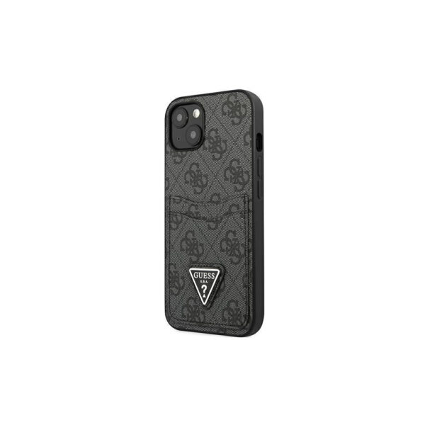 Guess iPhone 13 Pro/ 13 (6.1') GUHCP13LP4TPK hardcase 4G Triangle Logo Cardslot black 3666339048181