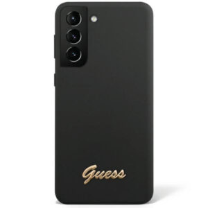 Guess Samsung S23 Plus GUHCS23MSLSMK hardcase Silicone Vintage Gold Logo black 3666339114824